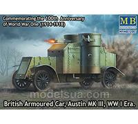 Glow2B Kit de construction Austin MK III blindé britannique Échelle 1:72 Gris