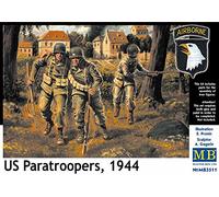 Masterbox Kit de Construction MB3511 à l'échelle 1:35 « US Parachoops 1944 » (Gris)