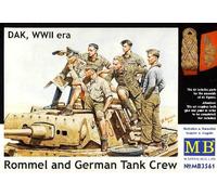 Masterbox Rommel Allemand & Tankman Afrique Corps Équipage Du Char 1:3 5 Kit