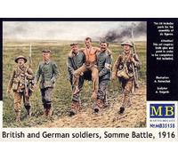 Figurines 1ère Guerre Mondiale : Soldats Anglais Et Allemands, Bataille De La Somme 1916