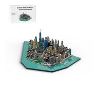 MasterBrickPlay Kit de construction architectural, 10523 blocs de serrage, architecture à l'échelle 1:2000, quartier financier de Manhattan, jouet de construction, jouet de construction, cadeau pour