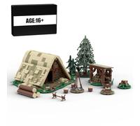 MasterBrickPlay Kit de construction architectural, 1133 pièces maison de bûcheron médiévale modulaire modèle de briques de construction, MOC Modular Building Blocs de serrage Jouets