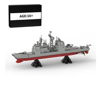 MasterBrickPlay Kit de construction de bateau technique, 1/300 destroyers de la marine américaine, briques de construction de navires de guerre, 1496 pièces, jouets de construction, cadeau