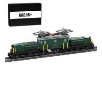 MasterBrickPlay Technique Train Kit de construction Train Crocodile Suisse, 1424 Locomotive Kit de construction, Train, Modèle de construction, Cadeaux créatifs pour adultes