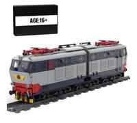 MasterBrickPlay Train E-656 Kit de locomotive technique 1958 pièces italien E-656 Jouet de construction, train, cadeau pour adultes et garçons (version statique)