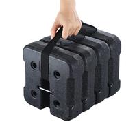 MASTERCANOPY Lot de 4 poids pour auvent de luxe avec crochet (18,1 kg au total, noir)