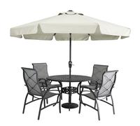 MasterCanopy Parasol avec volant de 270 cm - 8 baleines - Beige