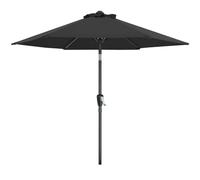 MASTERCANOPY Parasol de patio de 2,3 m avec bouton-poussoir d'inclinaison et manivelle, parasol de marché d'extérieur avec 6 baleines robustes, protection UV et imperméable, pour jardin, terrasse