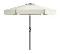 MASTERCANOPY Parasol de terrasse de 2,3 m avec cantonnière, manivelle et inclinaison - Parasol d'extérieur à 6 baleines, résistant aux UV et à la décoloration, imperméable avec grille d'aération