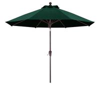 MASTERCANOPY Parasol de terrasse pour table de marché, 8 baleines (2,7 m, vert foncé)