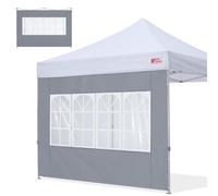 MasterCanopy Paroi latérale pour fenêtre d'église pour tonnelle de 2,5 x 2,5 m, gris