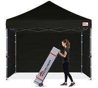 MASTERCANOPY Tente à auvent escamotable robuste avec parois latérales (3 x 3 m, noir)