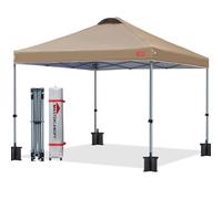 MasterCanopy Tonnelle pliante avec ventilation pour marché, jardin, événements, kaki - 2,5 x 2,5 m