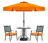 MasterCanopy Valance - Parasol de terrasse pour table d'extérieur (2,3 m, orange)