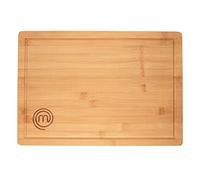 MasterChef Planche à Découper Bois, Grande Planche Pour Préparer, Trancher, Découper et Servir, Bois Très épais avec Rainure À Jus, 38,5 x 27,5cm x 3cm, Poids Important, Bambou