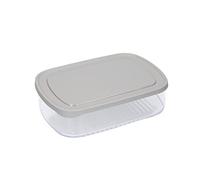 MasterClass Boîte de rangement pour réfrigérateur avec couvercle, grand récipient hermétique pour morceaux de fromage et tranches avec couvercle gris pour réfrigérateur et congélateur, 1700 ml