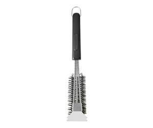 MasterClass Brosse à barbecue en spirale avec design 3 en 1, brosse et grattoir en acier inoxydable très résistants pour barbecue, résistants à la rouille, garantie 5 ans