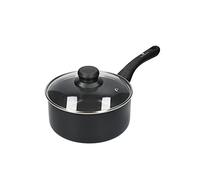 MasterClass Can-to-Pan Ceramic Eco Saucepan avec antiadhésif PTFE, PFOA et BPA, fabriqué à partir d'aluminium recyclé à 1 %, 16 cm, noir