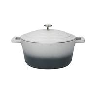 MasterClass Casserole moyenne avec couvercle 4 litres/24 cm, en fonte d'aluminium légère, adaptée à la plaque à induction et au four, Grey Ombre