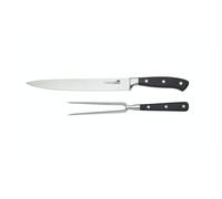 MasterClass Couteau à découper Couteau à viande Fourchette à viande Acier inoxydable Ergonomique 2er SET