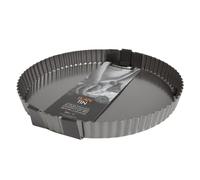 MasterClass Moule à tarte cannelé Antiadhésif sans APFO Acier au carbone 1 mm 30 cm Gris