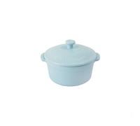 MasterClass Mini cocotte Ronde en céramique avec poignées, 180 ML, idéale pour crème brûlée et Tapas, ustensile de Cuisson léger, Passe au Lave-Vaisselle, 10 cm, Bleu Ciel