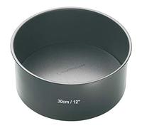 MasterClass Moule à Gâteau Profond avec Antiadhésif PFOA et Fond Souple, Acier au Carbone 1 mm, Moule Rond de 30 cm (12''), Gris