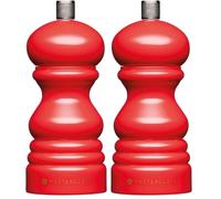 Masterclass Moulin à Poivre Ou à Sel avec Capuchon Interchangeable, Plastique, Rouge, 12 cm (Lot de 2)