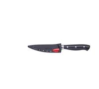 MasterClass - Petit Couteau de Cuisine avec Étui Aiguiseur Intégré, Acier Inoxydable, 11 cm, Black