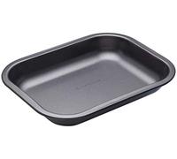 MasterClass Petit plat à rôtir avec antiadhésif PTFE, PFOA et BPA, acier au carbone robuste de 1 mm d'épaisseur, 27 x 21 cm, plateau à rôtir ouvert et incliné