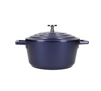 MasterClass Petite cocotte 2,5 L/20 cm avec couvercle, fonte alu légère, induction & four, bleu