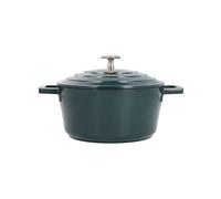 MasterClass Petite cocotte avec couvercle, en fonte d'aluminium légère, adaptée à la plaque à induction et au four, vert chasseur, 2,5 litres/20 cm