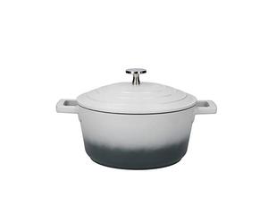 MasterClass Petite cocotte avec couvercle, en fonte d'aluminium légère, adaptée à la table de cuisson à induction et au four, Grey Ombre, 2,5 litres/20 cm