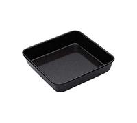 MasterClass Plaque à pâtisserie carrée, en acier résistant aux rayures et à l'induction, avec revêtement en émail vitrifié, 23 cm (9 pouces), noir