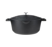MasterClass Plat à Four Ovale en Fonte d'Aluminium avec Couvercle Automatique Plus Léger Que la Fonte, Noir, Verse Facilement la Sauce de la Cuisinière au Four, pour Mijoter Longtemps,30 cm, 6 l