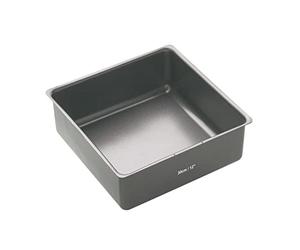 MasterClass Plat À Gâteaux, Grand Moule Carré De 30 cm, Antiadhésif Et À Fond Souple, Acier Au Carbone 1 mm, Sans PFOA, 12 Pouces, Gris