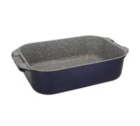 MasterClass Plat à Rôtir en Aluminium Coulé et son Revêtement Anti-Adhésif, Poignées Intégrées, Utilisable sur Plaque à Induction et au Four, 41 x 26 cm - Bleu Métallique