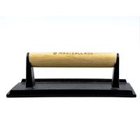 MasterClass Presse à grillades en fonte, poids à steak robuste avec poignée en bois, presse à burger, accessoire pour poêle à grillades et barbecue, 21cm