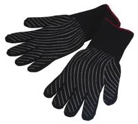 MasterClass Professional - Gants de Cuisine de Sécurité Résistants à la Chaleur avec Stries en Silicone, Noir