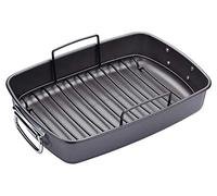 MasterClass Plat à rôtir avec grille – antiadhésif PTFE, lavable, garantie 20 ans – 40x28 cm
