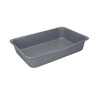 MasterClass Smart Ceramic Roasting Tins with PTFE, PFOA and BPA Free Non Stick Coating, Carbon Steel, Stackable Gift Boxed Set of 2 Large Deep Roaster Trays / Lid