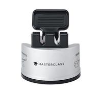 MasterClass Smart Sharp double aiguiseur de couteaux avec 2 couteaux pour aiguiser et affûter les couteaux en acier inoxydable et en céramique, argenté