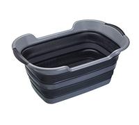 MasterClass Smart Space Panier à linge pliable , 60,5 x 40 x 28 cm (24" x 15,5" x 11") - Noir / Gris