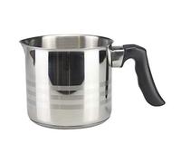 Mastercook Casserole à lait en acier inoxydable avec bec verseur 1,2 l - 12 cm/1,8 l - 14 cm