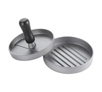 MasterCook - Presse à hamburger manuelle en aluminium antiadhésif, écrase hamburger pour plaque avec prise ergonomique, moule à hamburger idéal pour viande moulue, kit hamburger 12 x 12 x 8,5 cm