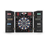 OneConcept Masterdarter - Cible fléchette, Jeu de fléchette, Jeux de fléchette électronique, Jeu de PC, 38 Jeux, 211 Variantes, Jusqu’à 16 Joueurs, Affichage LED, Pointe Douce - Noir