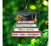 Mastered It Décorations de Noël 2025, décoration de Noël personnalisée en forme de diplôme de maîtrise pour homme et femme, décoration de maîtrise de classe et d'école, cadeau de maîtrise