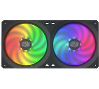 Masterfan Sf240R Ventilateur De Boîtier Argb,Cadre Au Design Carré Plein Facile À Installer,Pales Hybrides,Éclairage Led Rgb Adressable - 240 Mm