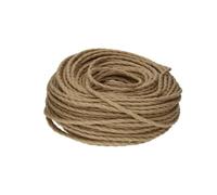 Masterled - 5 mètres Câble électrique tressé en corde vintage. Câble textile décoratif rétro pour lampes suspendues, ampoules et douilles - Ø8 mm, 2 x 0,75 mm² - Usage intérieur IP20 (5 mètres)