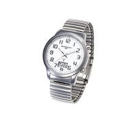 Masterline 1966 ML06228012 Montre radio-pilotée analogique et numérique en acier inoxydable avec bracelet flexible